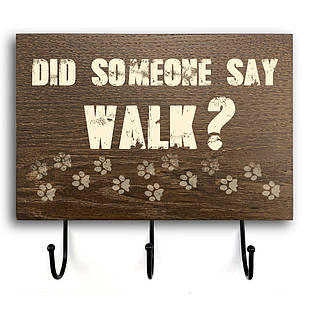 Дерев'яна вхідна вішалка-табличка Did someone say 20х30 зоов0006ка Тур-Колекшн