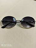 Модні сонцезахисні окуляри Стильні  Овальні чорні срібляста оправа Градуйовані з поляризацією, фото 6