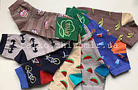 Чоловічі шкарпетки бавовна, з малюнком, короткі, асорті, 42-45 розмір від виробника, 12 пар упаковка