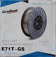 Флюсовая сварочная проволока 0.8мм 1кг Gradient E71T-GS