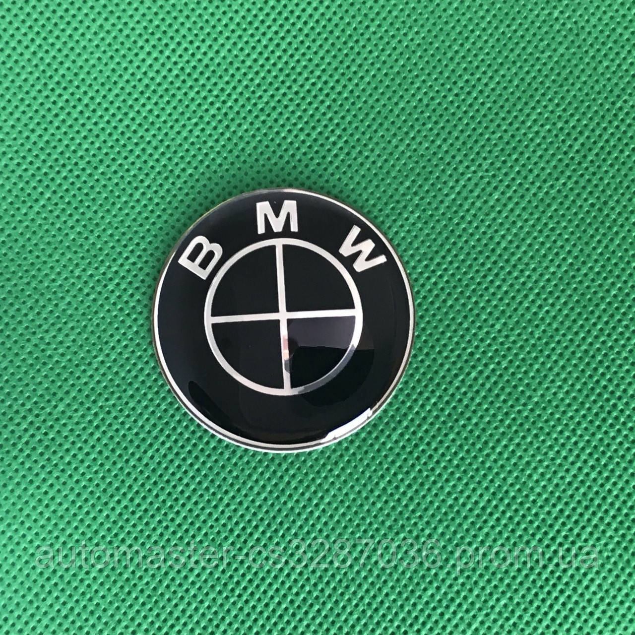Эмблема значок логотип BMW / БМВ на руль 45 мм , черная