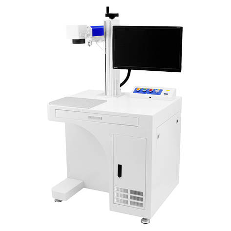 Волоконний лазерний маркер ZK-20W-GA-CM промисловий 200x200 20 Вт (c комп'ютером і монітором), фото 1