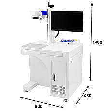 Волоконний лазерний маркер ZK-20W-GA-CM промисловий 200x200 20 Вт (c комп'ютером і монітором), фото 5