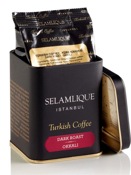 Турецький мелену каву в банку преміальний подвійний обжарювання Selamlique 125 грам Арабіка 100%