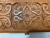 Шкатулка из дерева Груши резненая сувенирная деревянная авторской ручной работы размер 21.5*10.8*10.5см