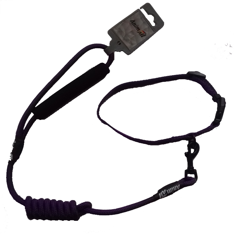 Нашийник з повідцем AnimAll для собак, темно-фіолетовий, HJ-Y304-LC Deep purle 10х1200х20мм