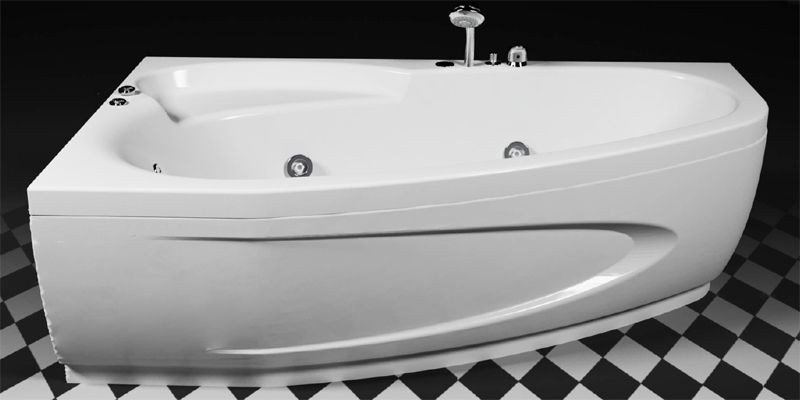 Лівостороння гідромасажна ванна Rialto Como Hydro 180x110, 1800х1100х575 мм