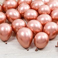 Шар хром розовое золото 1шт воздушный 12"  1569. Надувные воздушные шары хром