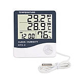 Термогігрометр HTC-2 (0...+50 °C, 10-99 %) з виносним датчиком (термопара: -50...+70 °C), фото 5