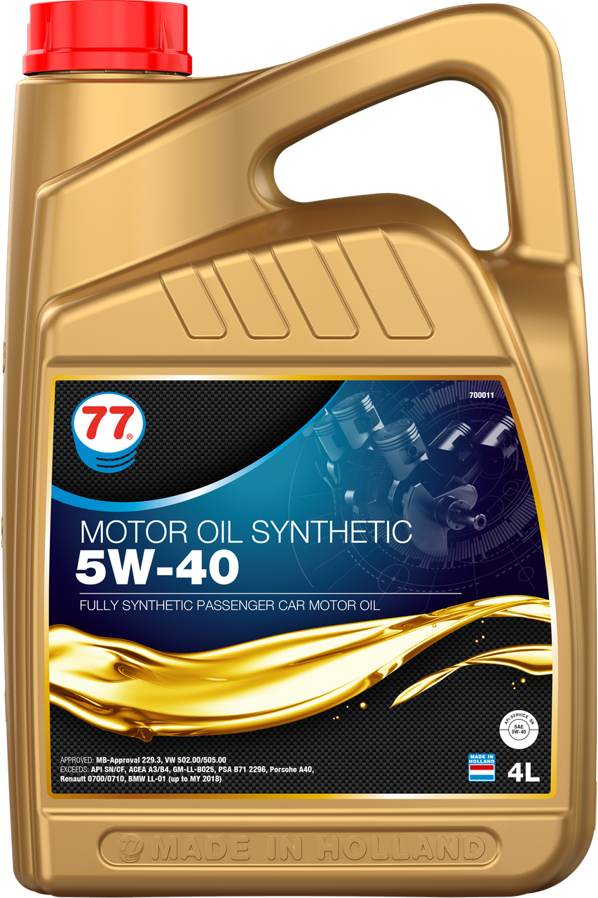 77 MOTOR OIL SYNTHETIC 5W-40 (кан. 4 л)