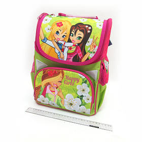 SM-1817 Рюкзак коробка "Happy girls" 34*26*14,5см, 3 отд., ортоп., светоотраж.