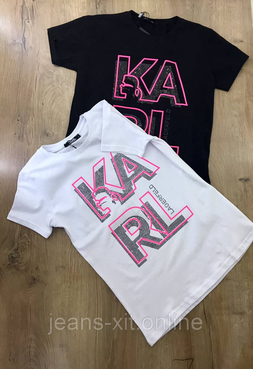 Футболка жіноча L(р) біла 1559-21 Karl Lagerfeld Туреччина Літо-D