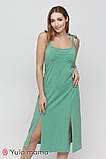 Однотонний бавовняний сарафан на бретелях для вагітних і годування Dolores SF-21.073 фісташковий, фото 5