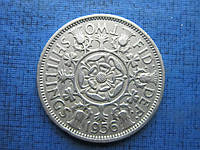 Монета 2 шиллинга флорин Великобритания 1956 1963 две даты цена за 1 монету