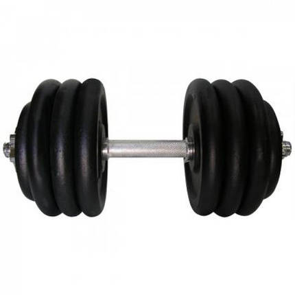 Гантель металева розбірна з покриттям розбірна гантель для тренувань гантель для дому Newt Home 36 кг, фото 3