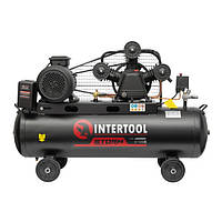 Компрессор 100 л, 4 кВт, 380 В, 10 атм, 600 л/мин. 3 цилиндра INTERTOOL PT-0036