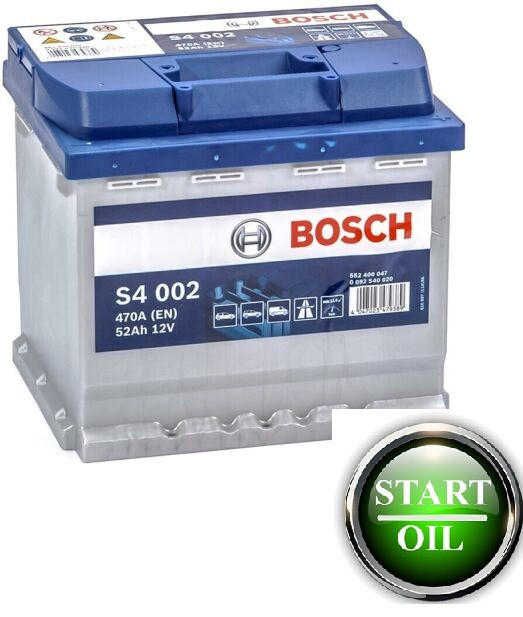 Акумулятор BOSCH (S4 002) 52Ah 470A R+ 0092S40020