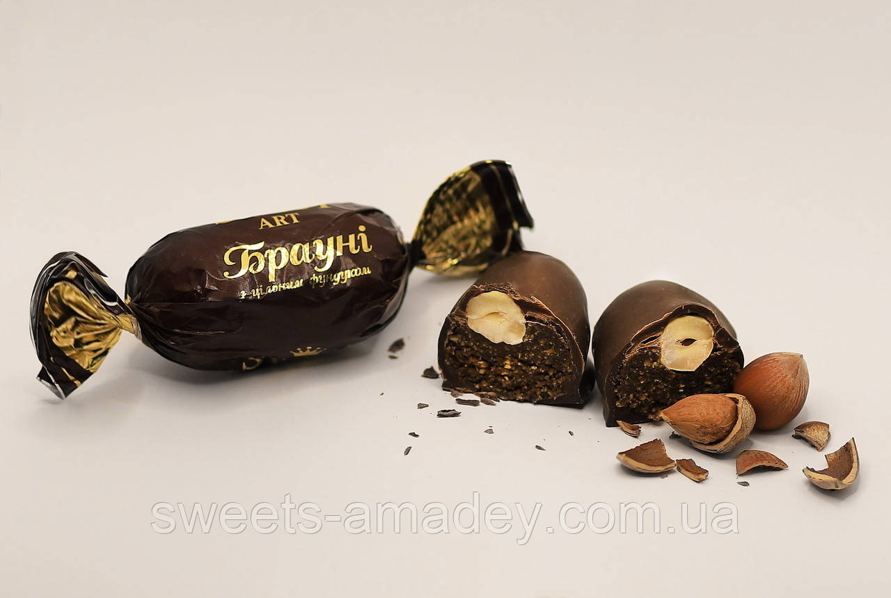 Цукерки Брауні з фундуком Sweet Art 1кг