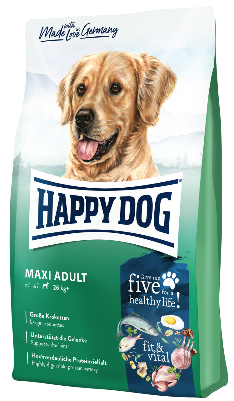 Сухий безглютеновий корм Happy Dog Fit & Well Maxi Adult для дорослих собак великих порід від 25 кг, 14КГ