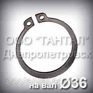 Кільце 36х1.7 ГОСТ 13942-86 стопорне ексцентричне зовнішнє А36, фото 1