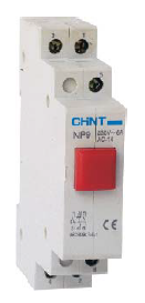 Кнопка NP9 230V 0NO+1NC червона СНІNT