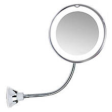 Дзеркало гнучке на присоску косметичний Flexible Mirror 10X 171293