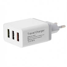 Адаптер Fast Charge 220v 4 Usb 180615