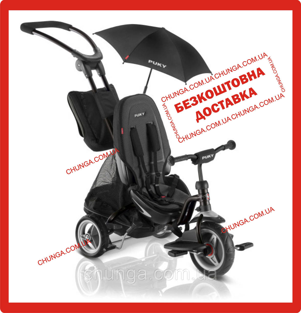 Триколісний велосипед від 1 року Puky CAT S6 Ceety Black 2418