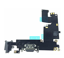 Шлейф для iPhone 6 Plus (5.5) айфон з роз'ємом зарядки і навушників, колір сірий