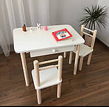 Дитячий столик і стільці дерева і ЛДСП від виробника стілець-стол стіл і стільці для дітей Лайм, фото 2