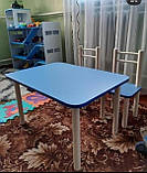 Дитячий столик і стільці дерева і ЛДСП від виробника стілець-стол стіл і стільці для дітей Лайм, фото 3