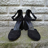 Замшеві туфлі-дієнка на підборах, фото 3