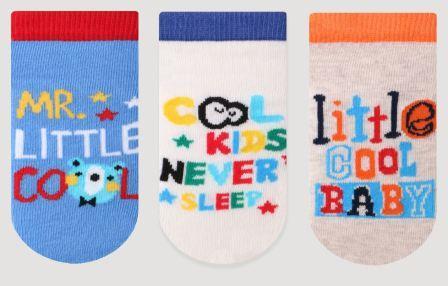 Набір 3 шт. Шкарпетки для немовлят укорочені Bross