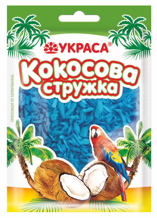 Кокосова стружка блакитна Украса 25 г *термін придатності до березня 2024 р. - фото 1 - id-p1395612342