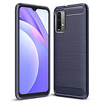 Чохол Carbon для Xiaomi Redmi 9T бампер оригінальний Blue