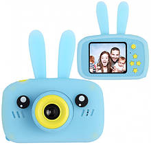 Дитяча фотокамера цифровий фотоапарат Baby Photo Camera Rabbit з автофокусом Х-500 Блакитний 183140