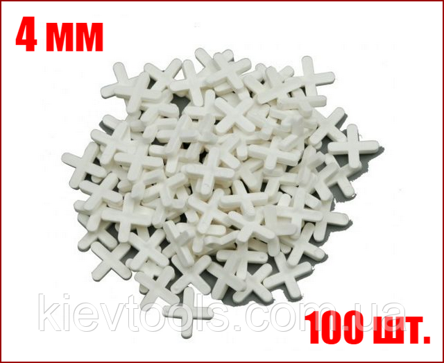 Хрестики для плитки 4 мм 100 шт Vorel 04640