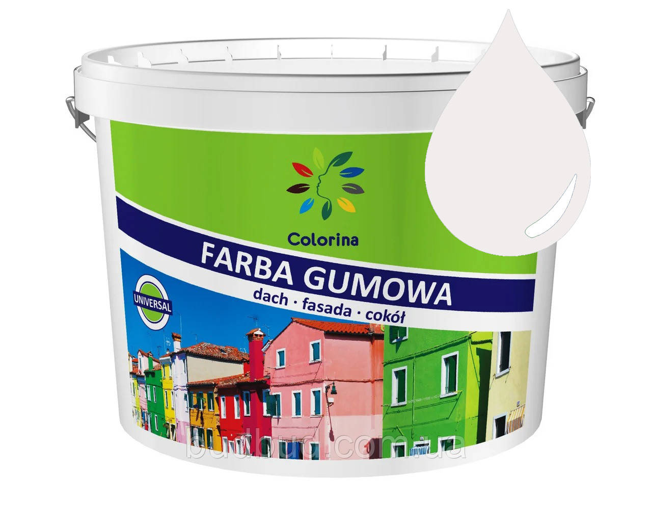 Фарба гумова COLORINA 3,6 кг, (RAL9010) Білий