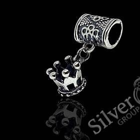 Шарм-підвіска срібна Корона для браслета Пандора