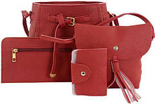 Набір жіночих сумок Lady Bag 1A Червона 181818