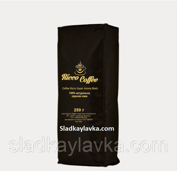 Зерновой кофе Ricco Coffee Super Aroma Black 250 г