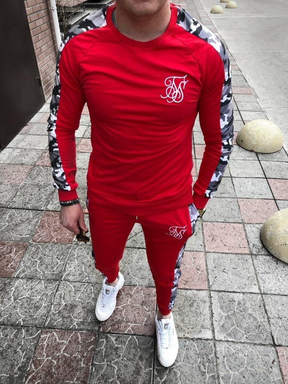 Чоловічий спортивний костюм Sik Silk M763 червоний М, фото 1