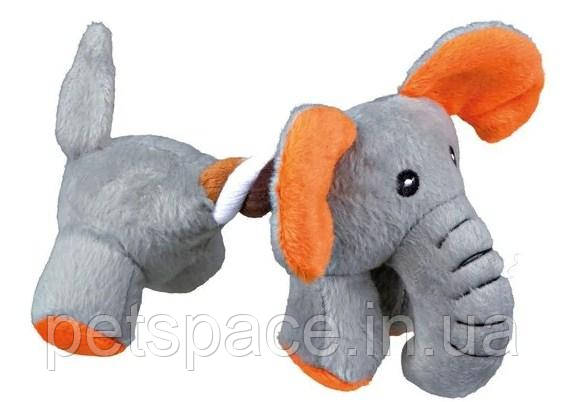 Іграшка для собак Trixie (Тріксі) Іграшка мотузкова слон з плюшу 17см., фото 1