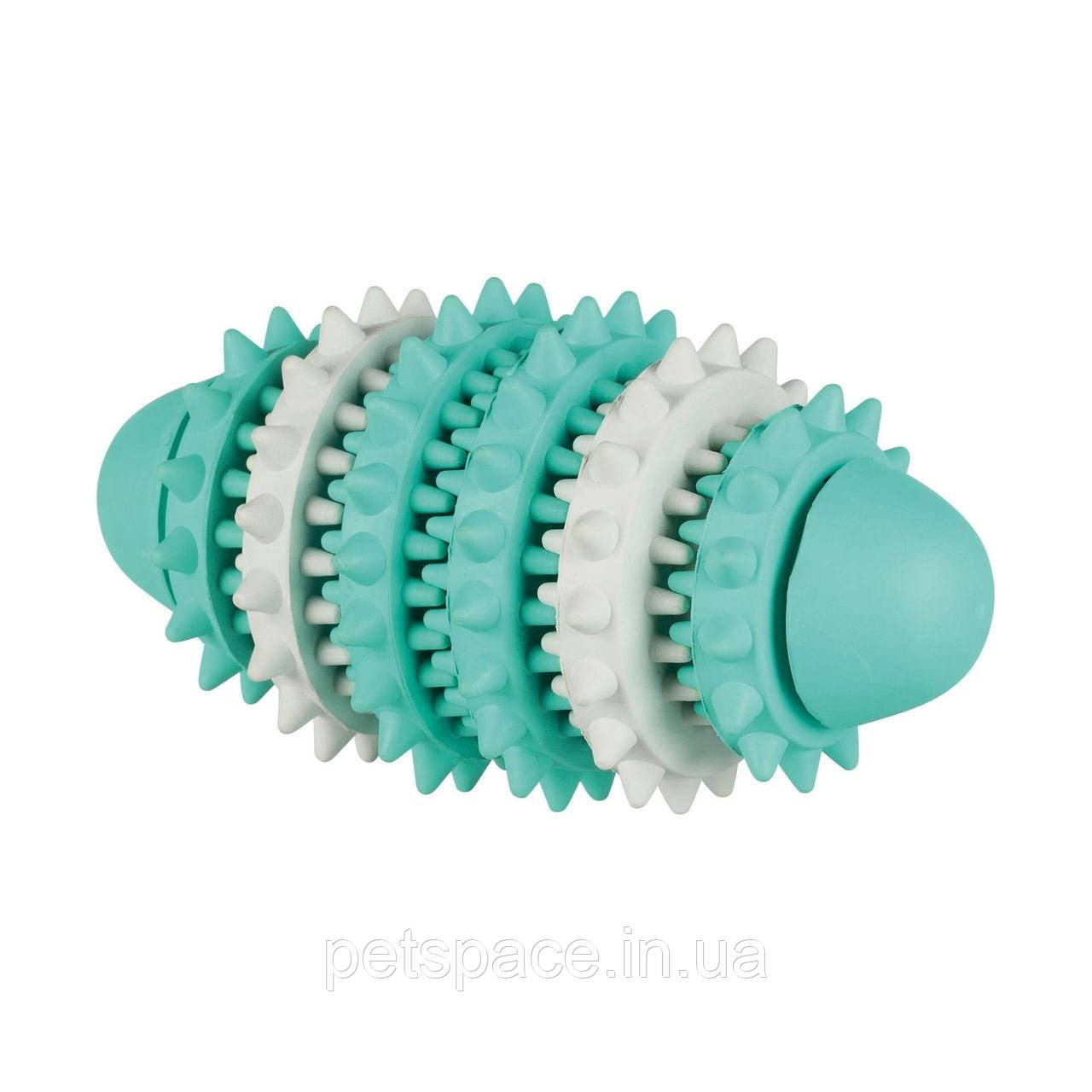 Іграшка для собак Trixie (Тріксі) М'яч для зубів регбі 15см. (м'ята)., фото 1