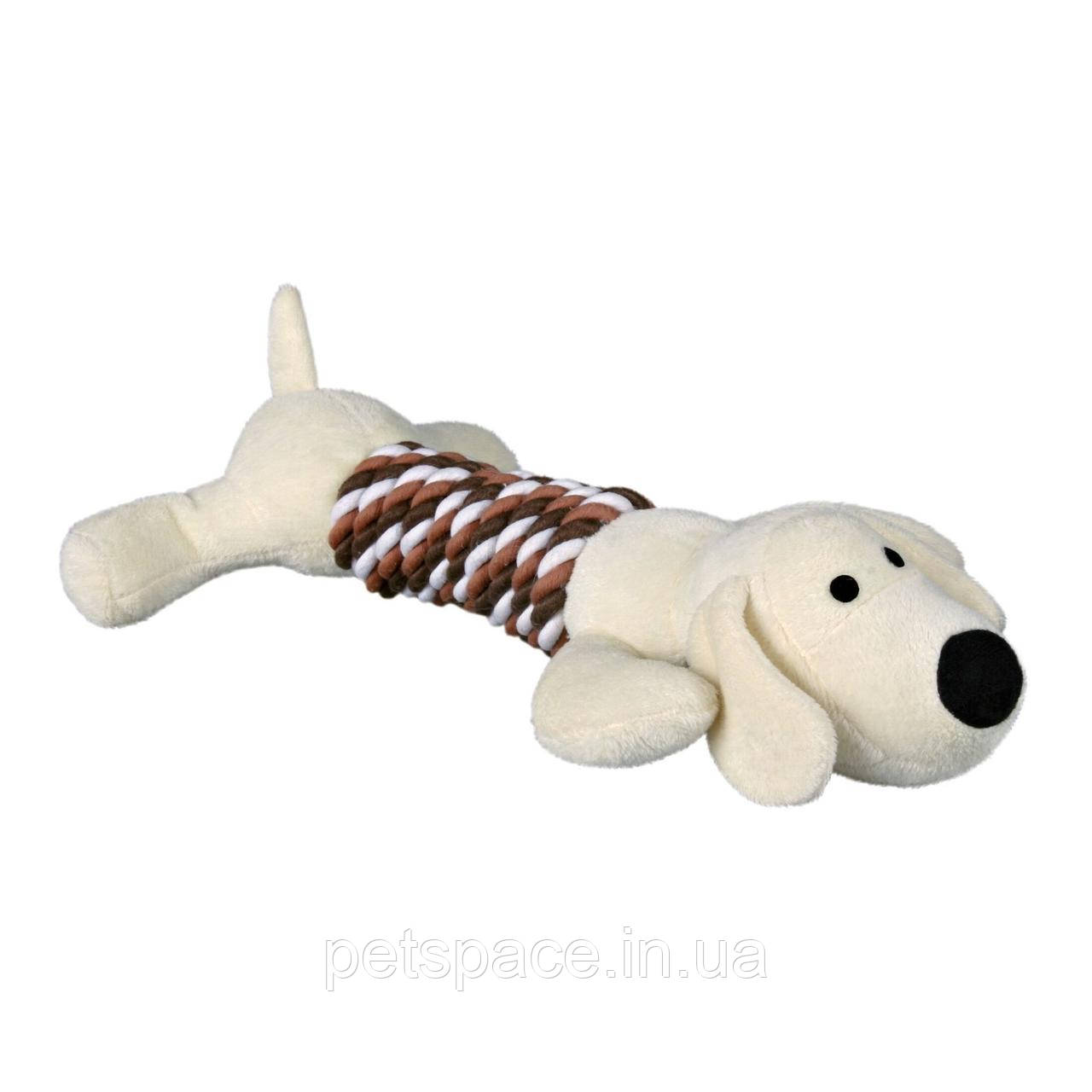 Іграшка для собак Trixie (Тріксі) бегемот/собака з пискавкою 32см. (1шт).