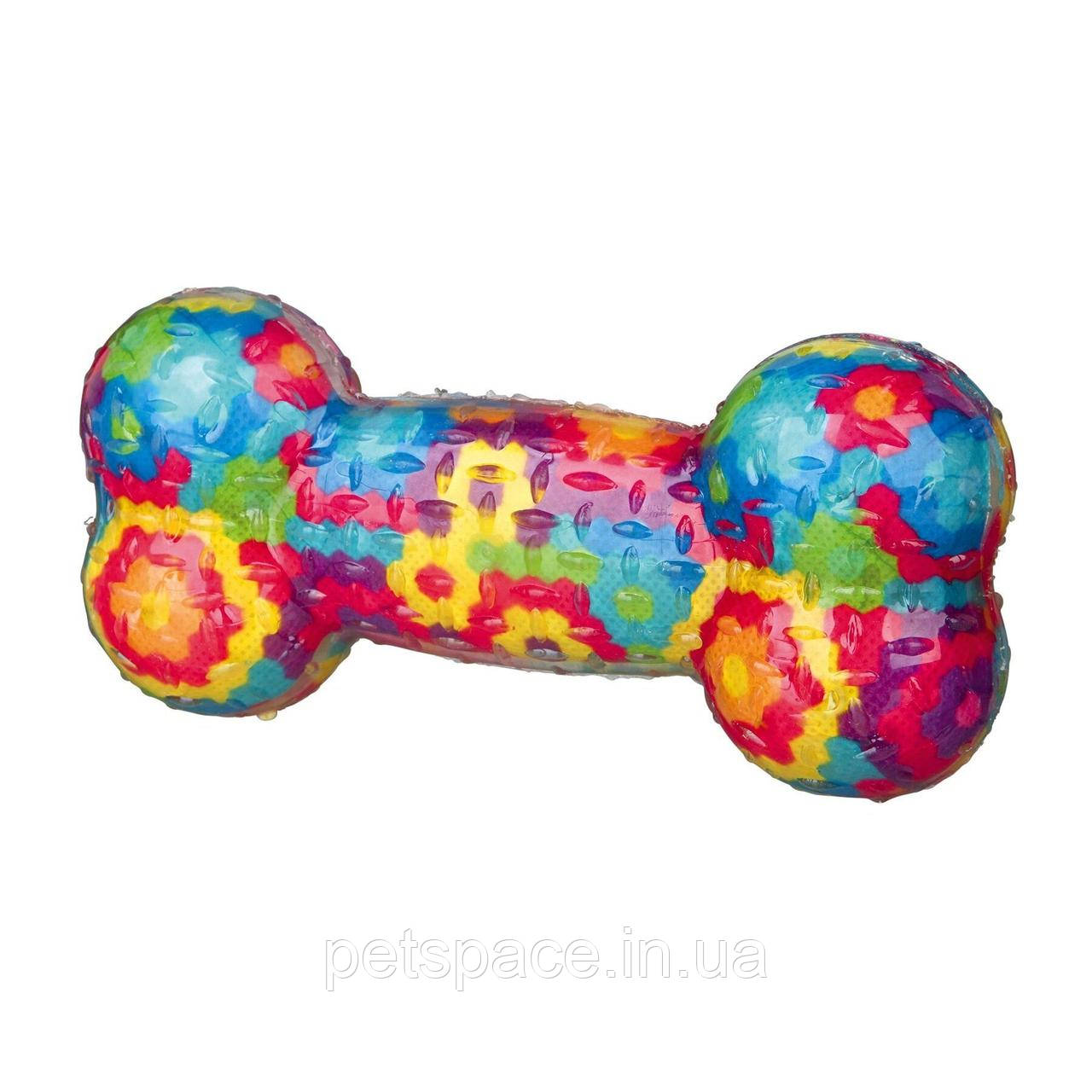 Іграшка для собак Trixie (Тріксі) Кістка з пискавкою з термапластичної гуми 17см.