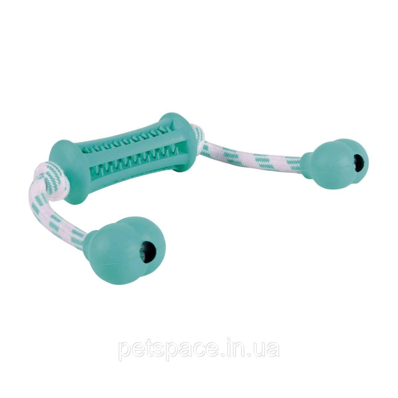 Іграшка для собак Trixie (Тріксі) Палиця гумова з ручками «Denta Fun» 37см.