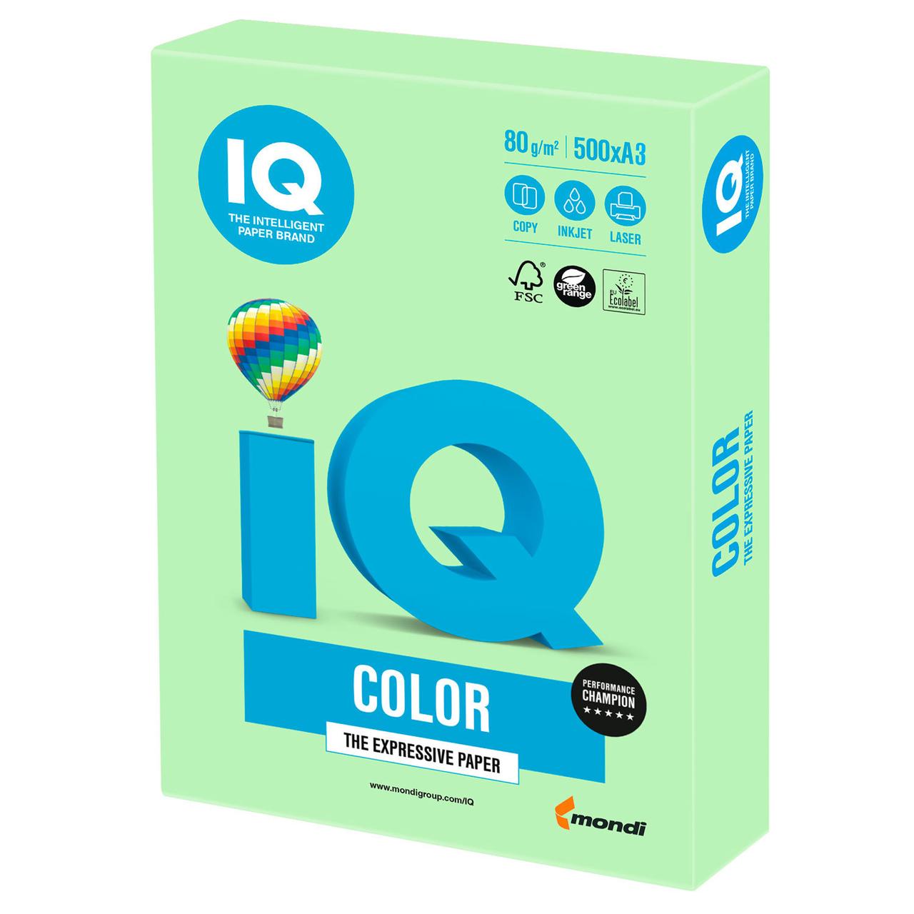 Папір А3 IQ Color MG28 пастель зелений