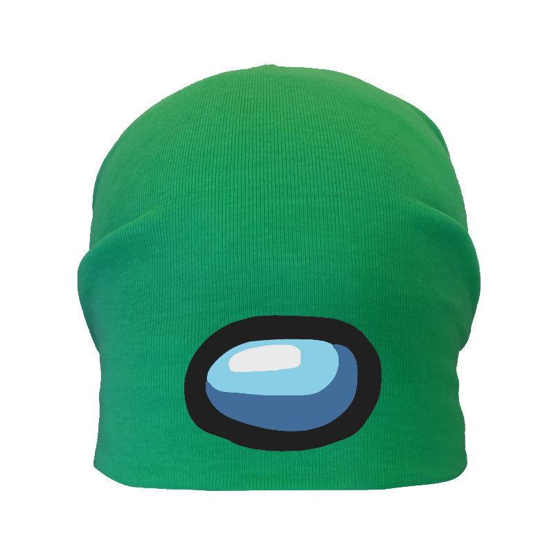 Шапка дитяча Амонг Ас зелена (Among Us — 004) 50-52 см, фото 1