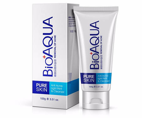 Пінка для вмивання Pure Skin Anti-Acne для проблемної шкіри від Bioaqua, 100г, фото 2